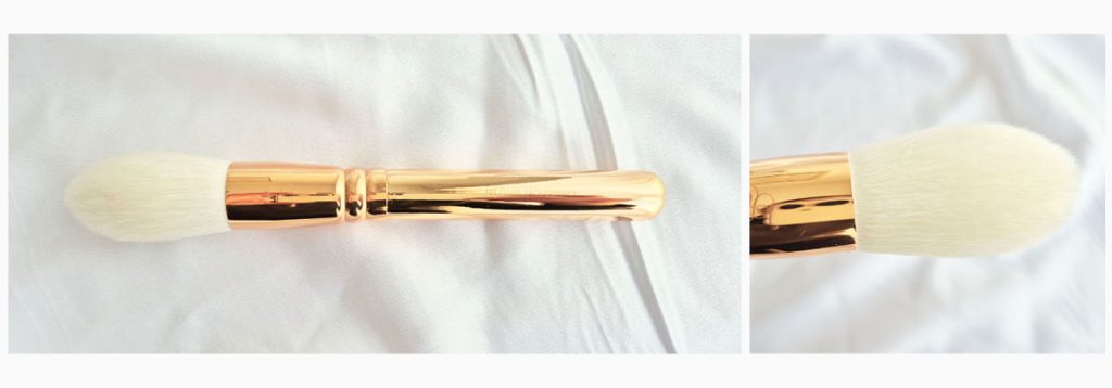 Pinceau poudre Zoeva Luxe Hightlight Brush du set Rose Gold