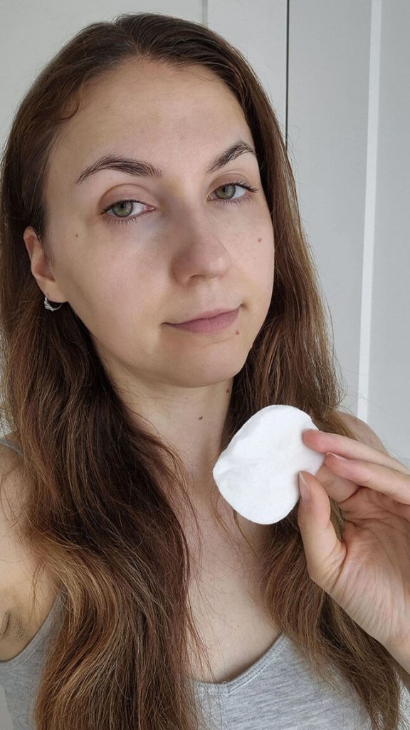 Peau nette et confortable après test et avis gel-en-huile melvita.